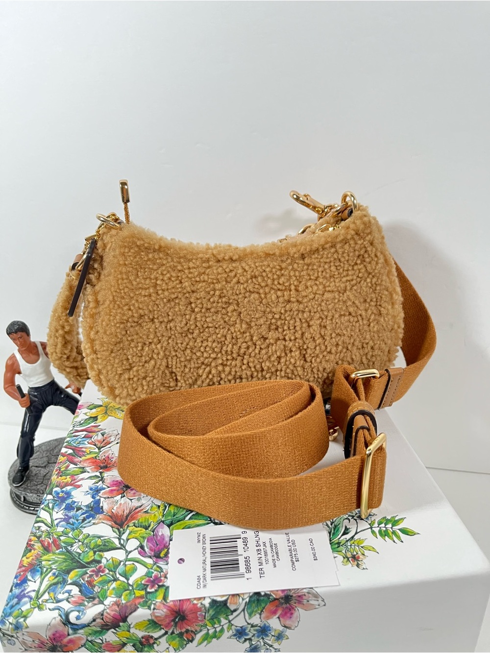 Coach Teri Mini Crossbody Bag In Shearling NWT - Picture 3 of 14